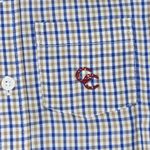 Camisa Cowboys Infantil Manga Longa Xadrez - Branco - Azul - Marrom - CAMINFML - XD06 