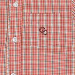 Camisa Cowboys Infantil Manga Longa Xadrez - Salmao - Branco - Preto - CAMINFML - XD01