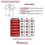 Camisa Cowboys Infantil Manga Curta Xadrez - Tons de Azul - Branco - Vermelho - CAMINFMC - XD04 