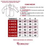 Camisa Cowboys Infantil Manga Longa Xadrez - Salmao - Branco - Preto - CAMINFML - XD01
