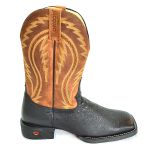 Bota Jácomo Masculina - AVESTRUZ LISO PRETO CRAZY AMENDOA 2721/MGP