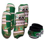 Kit Completo Boots Horse Color Cloche e Boleteira Dianteira e Traseira - Estampa (Y) NOV1 / Velcro Verde