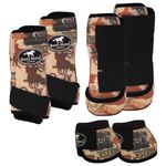 Kit Completo Boots Horse - Boleteira Dianteira/Traseira e cloche - Estampa B14/Velcro Preto