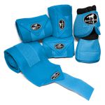 Kit Jogo de 04 Ligas com 01 Par de Cloche - Azul Turquesa - Boots Horse 