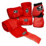 Kit Jogo de 04 Ligas com 01 Par de Cloche - Vermelho - Boots Horse 