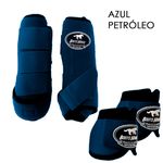 Kit Simples Boots Horse Boleteira Dianteira e Cloche - Azul Petroleo