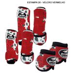 Kit Completo Boots Horse - Boleteira Dianteira/Traseira e cloche - Estampa 26/Vermelho