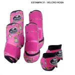 Kit Completo Boots Horse - Boleteira Dianteira/Traseira e cloche - Estampa 31/Rosa