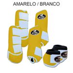 Kit Completo Boots Horse - Boleteira Dianteira/Traseira e cloche - Amarelo/Branco