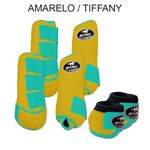 Kit Completo Boots Horse - Boleteira Dianteira/Traseira e cloche - Amarelo/Tiffany