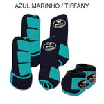 Kit Completo Boots Horse - Boleteira Dianteira/Traseira e cloche - Azul Marinho/Tiffany