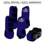 Kit Completo Boots Horse - Boleteira Dianteira/Traseira e cloche - Azul Royal/Azul Marinho