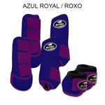 Kit Completo Boots Horse - Boleteira Dianteira/Traseira e cloche - Azul Royal/Roxo