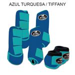Kit Completo Boots Horse - Boleteira Dianteira/Traseira e cloche - Azul Turquesa/Tiffany