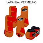 Kit Completo Boots Horse - Boleteira Dianteira/Traseira e cloche - LARANJA/VERMELHO