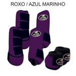 Kit Completo Boots Horse - Boleteira Dianteira/Traseira e cloche - ROXO/AZUL MARINHO