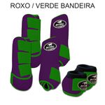 Kit Completo Boots Horse - Boleteira Dianteira/Traseira e cloche - ROXO/VERDE BANDEIRA