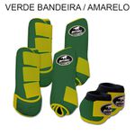 Kit Completo Boots Horse - Boleteira Dianteira/Traseira e cloche - VERDE BANDEIRA/AMARELO