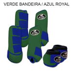 Kit Completo Boots Horse - Boleteira Dianteira/Traseira e cloche - VERDE BANDEIRA/AZUL ROYAL
