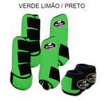 Kit Completo Boots Horse - Boleteira Dianteira/Traseira e cloche - VERDE LIMÃO/PRETO