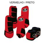 Kit Completo Boots Horse - Boleteira Dianteira/Traseira e cloche - VERMELHO/PRETO