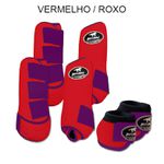 Kit Completo Boots Horse - Boleteira Dianteira/Traseira e cloche - VERMELHO/ROXO