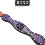 Levantador de Peiteira Couro Colorido Cravo e Flor de Strass - Master Selas
