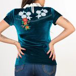 T-SHIRT MISS COUNTRY - ROMANTIC - AZUL PETRÓLEO 
