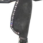 Sela Forma Protec Horse Neoprene Preto - Flor de Strass Com Tachas