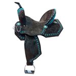 SELA FORMA PROTEC HORSE NEOPRENE CAFÉ - TACHA AZUL/CRAVINHO/ABA RECORTADA