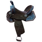 SELA FORMA PROTEC HORSE NEOPRENE CAFÉ - BORDADO AZUL/STRASS/ABA RECORTADA