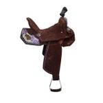 SELA FORMA PROTEC HORSE NEOPRENE CAFE - BORDADO FLOR ROXO/TENTO ROXO/ABA RECORTADA