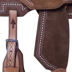 Sela Protec Horse Oficial Neoprene Marrom -Com Barrigueira Traseira - Cravejado Duplo e Tenteada