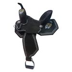 SELA FORMA PROTEC HORSE NEOPRENE PRETO - BORDADO PENA/TENTO BRANCO/ABA RECORTADA/RANCHEIRA