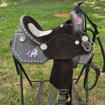 Sela Tambor Oficial Protec Horse Neoprene Café Aba Lisa Recortada Unicórnios & Cravejados Strass #6702