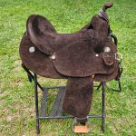 Sela Tambor Equitech Neoprene Virado Café Redonda #3670