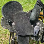 Sela Tambor Oficial Protec Horse Neoprene Virado Preto Tenteado Branco Modelo Elite Com Barrigueira Traseira #XXXX