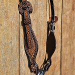 Cabeçada Boots Horse Orelha 39743 AL Couro Bordado Fivela Importada #8547