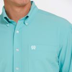 Camisa Masculina Arenaflex® Classic Fit Western Manga Longa Turquesa #MTW1862014 - Cinch