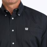 Camisa Masculina Classic Fit Western Manga Longa Azul Marinho #MTW1104667 - Cinch