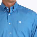 Camisa Masculina Classic Fit Western Manga Longa Azul #MTW1103799 - Cinch