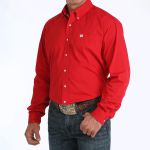Camisa Masculina Classic Fit Western Manga Longa Vermelho #MTW1103313 - Cinch