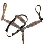 CONJUNTO DE CABEÇADA E PEITEIRA MASTER - MAGARIDA DE STRASS