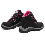 Bota de Segurança em Microfibra - Preto e Rosa - Estival - EN10071S2 - CA 44558