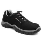Sapato de Segurança em Microfibra - Preto e Cinza - Estival - EN10021S2 - CA 50880