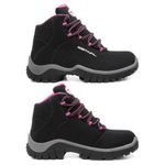 Bota de Segurança em Microfibra - Preto e Rosa - Estival - EN10071S2 - CA 44558