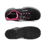 Sapato de Segurança em Microfibra - Preto e Rosa - Estival - EN10021S2 - CA 50880