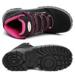 Bota de Segurança em Microfibra - Preto e Rosa - Estival - EN10071S2 - CA 44558