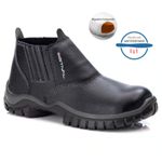 Botina De Segurança Em Couro - Preto - Estival - WO10013S1L - Bico Composite e Palmilha Antiperfuro - CA 46484