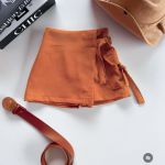 Short Saia Fivela Marrom
